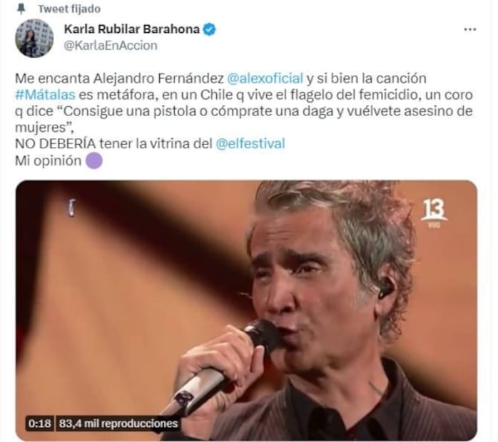 ¿Coqueteo o acoso?: Alejandro Fernández reacciona así con modelo en escenario de Viña del Mar 