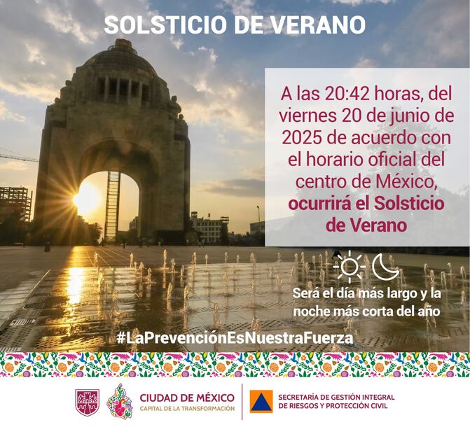 El día de hoy 20 de junio inicia el Solsticio de Verano en México. Foto: X