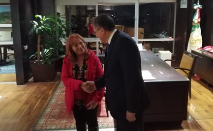Rosario Piedra y Raúl González Pérez formalizan entrega-recepción de la CNDH 