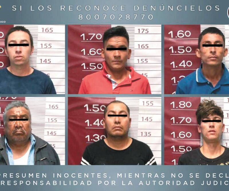 Los seis detenidos durante el operativo en cuatro inmuebles en Ixtlahuaca quedaron a disposición de un juez en el centro penitenciario municipal, en donde se les dictó prisión preventiva. Foto: ESPECIAL