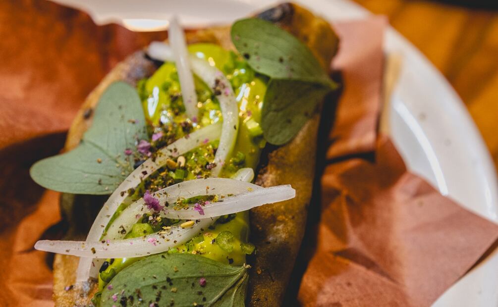 Taco olvidado, del chef Enrique Hernández de Komunal. Foto: Cortesía