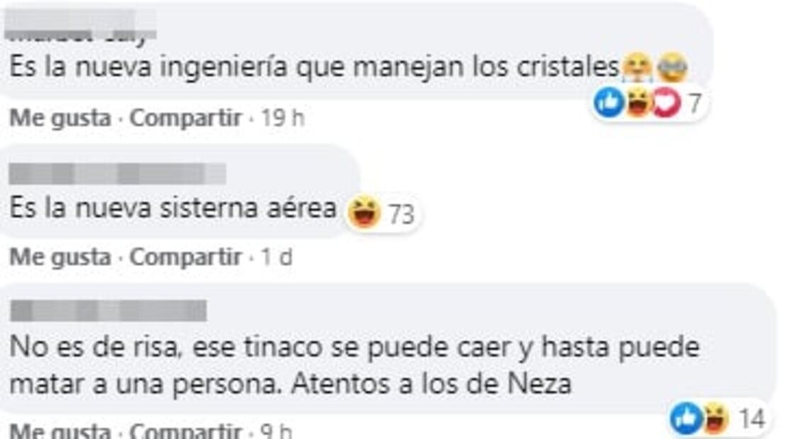 ¡No es broma! Cuelgan tinaco en balcón de Iztacalco; vecinos advierten peligro