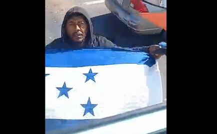 “En mi país, nada más mi bandera se ondea”, dice trailero a hondureño