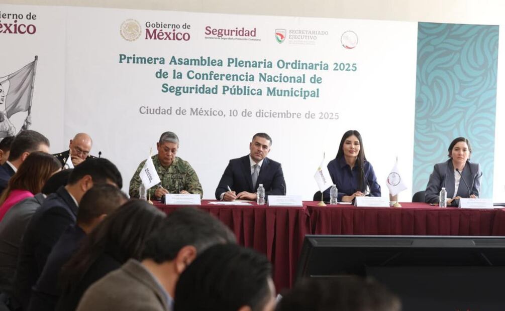 Omar García Harfuch presidió la Conferencia de Seguridad Pública Municipal (10/12/2025). Foto: Especial