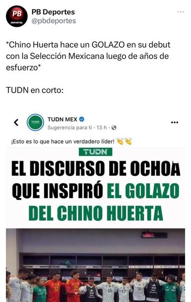 Tweets de TUDN