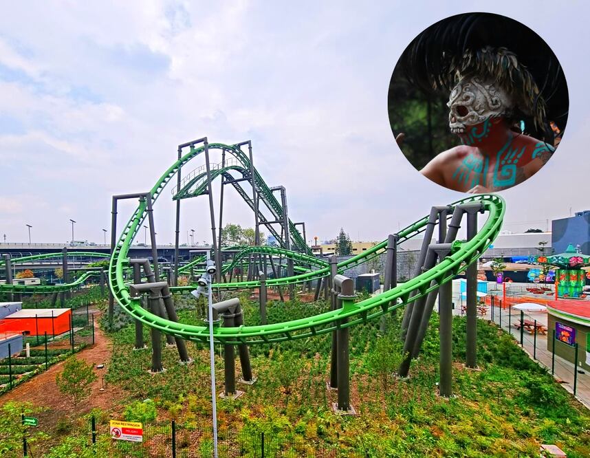 El Parque Aztlán trae nuevas atracciones, incluyendo la nueva montaña rusa Serpentikah con inspiración en Quetzalcóatl. Foto: Parque Aztlán Cortesía // diego martínez pexels
