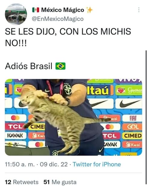 ¡La venganza de los Michis! Así los memes de la eliminación de Brasil de Qatar 2022
