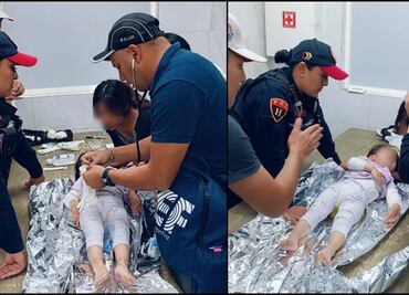 Policías reaniman a bebé en estación Merced; presentó problemas respiratorios