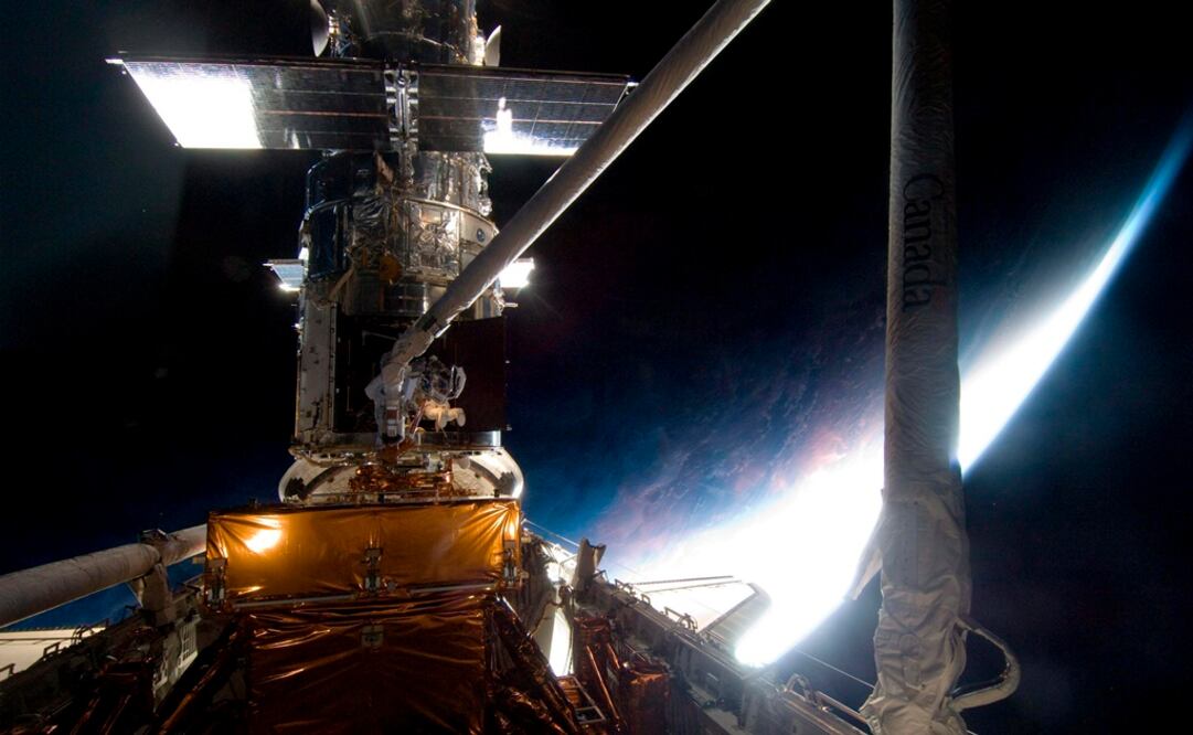 Telescopio espacial Hubble se ubica a unos 600 kilómetros de la Tierra. Foto: EFE/Nasa 