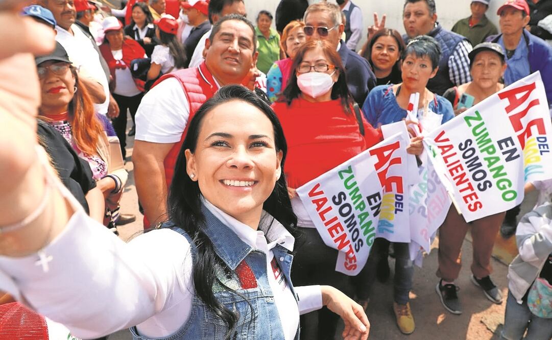 La precandidata del PRI, Alejandra del Moral, sostuvo encuentros en Melchor Ocampo, Zumpango y Jaltenco. Foto: ESPECIAL