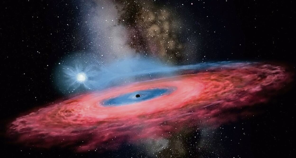 Recreación de un agujero negro. Foto: archivo