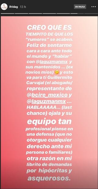 Frida Sofía, dispuesta a hablar con Alejandra Guzmán y "sus mantenidos"