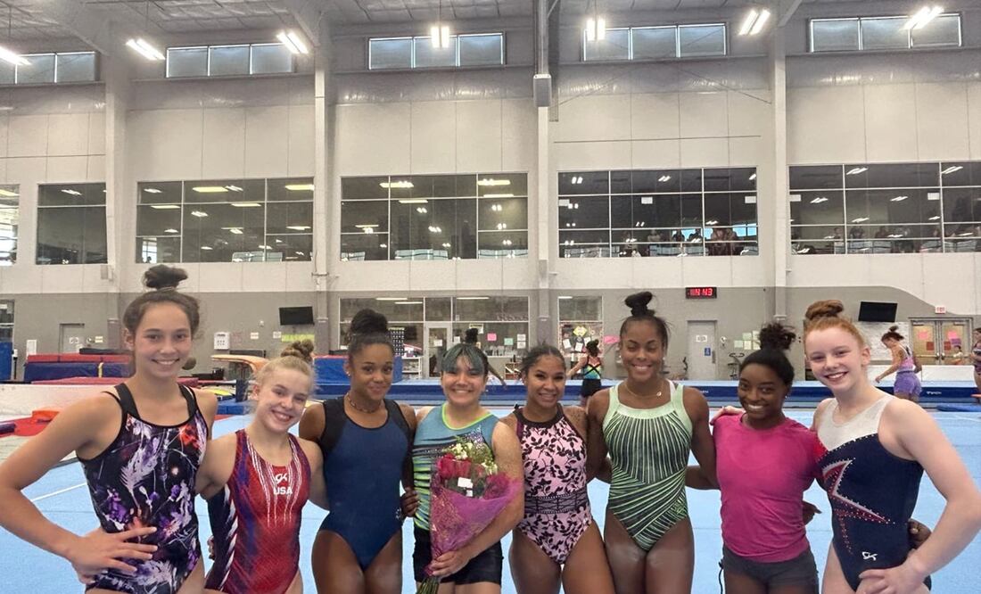 Alexa Moreno junto a Simone Biles / Foto: Especiales