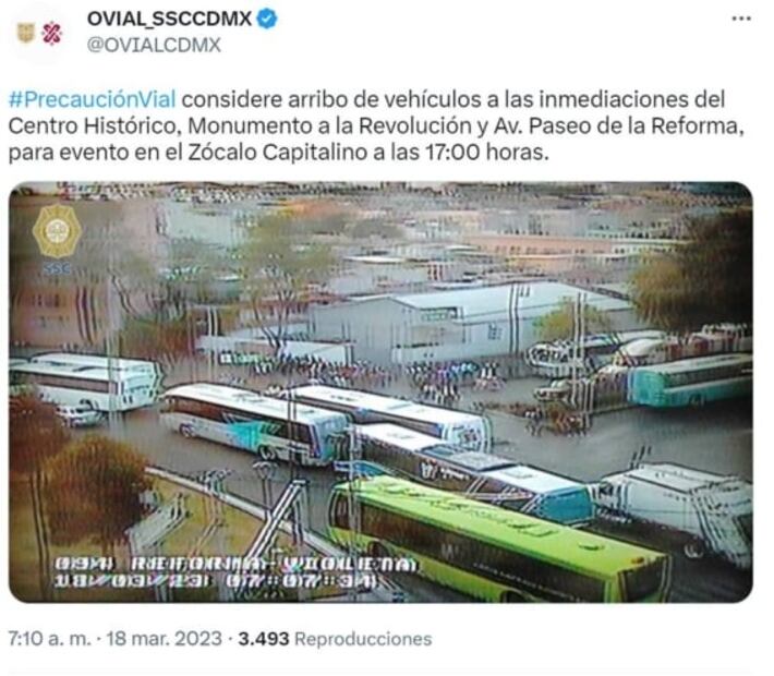 ¡Ojo! Estos son los cierres a la circulación por mitin de este sábado en el Zócalo