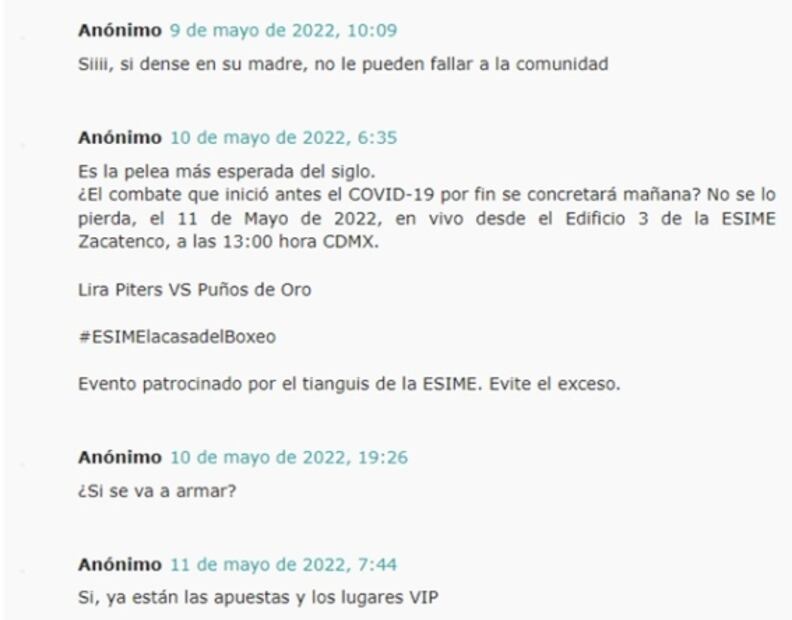 Pelea de profesor y alumno del IPN fue promocionada en un chat como "la más esperada del siglo"