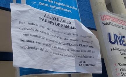 Tras dos días de regresar a clases presenciales, cierran escuela por caso de Covid-19 en SLP