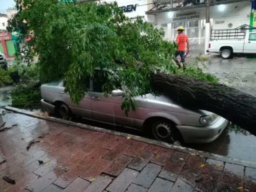 Cantina se inunda, pero los clientes siguen tomando en Tabasco