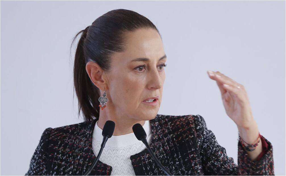 La presidenta electa, Claudia Sheinbaum en conferencia de prensa, responde a Ernesto Zedillo. Foto: Mario Guzmán/EFE