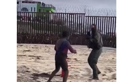 Pelea entre supuesto coyote y agente migratorio entre México y EU se hace viral 