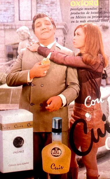 En las épocas cuando aún no era tan frecuente que los hombres se interesaran en comprar perfume, la publicidad que relacionaba el arreglo personal con conseguir pareja era la estrategia más vista. Colección Villasana.