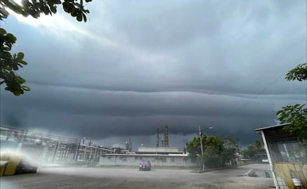 Sorprende en redes sociales nube "shelf cloud" en Tampico