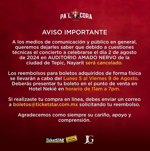 Christian Nodal ya no se presentará en Tepic este viernes.
Foto: Instagram