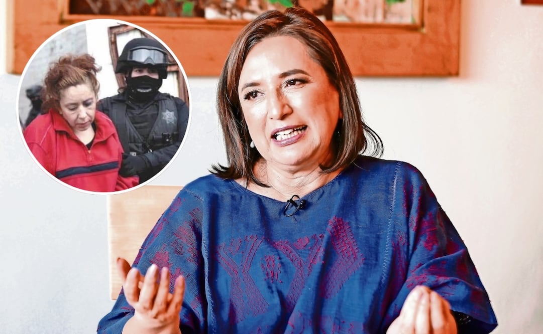 Xóchitl Gálvez, excandidata presidencial. En el círculo: Su hermana Malinali Jaqueline Gálvez Ruiz. Fotos: EL UNIVERSAL y Especial