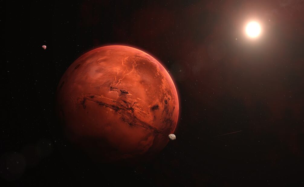 Marte, el planeta rojo. Foto: IA (ChatGPT)