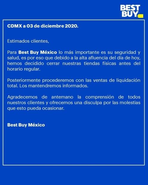 Best Buy cierra tiendas físicas tras largas filas de clientes en busca de ofertas
