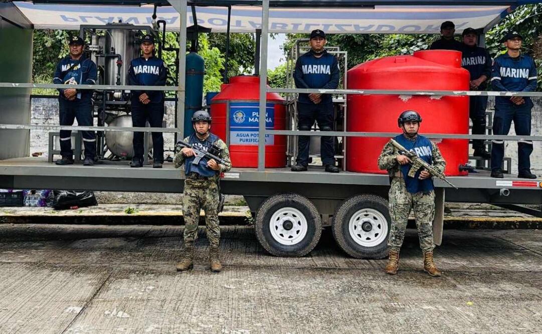 Plan Marina en su Fase de Auxilio brinda asistencia y apoyo humanitario a las personas afectadas por las fuertes lluvias. Foto: Especial.
