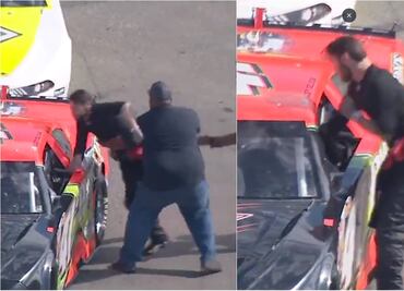 VIDEO: Piloto de la Nascar enloquece y agrede a su rival en plena pista