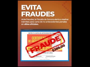 Con portal apócrifo, cometen fraude en Carta de No Antecedentes Penales en Sonora