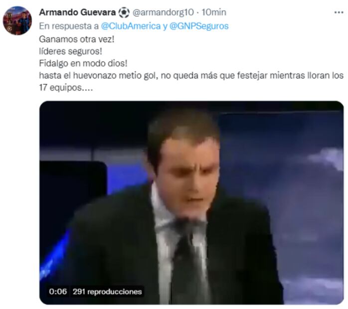 Aficionados del América festejan con memes su liderato del Apertura 2022