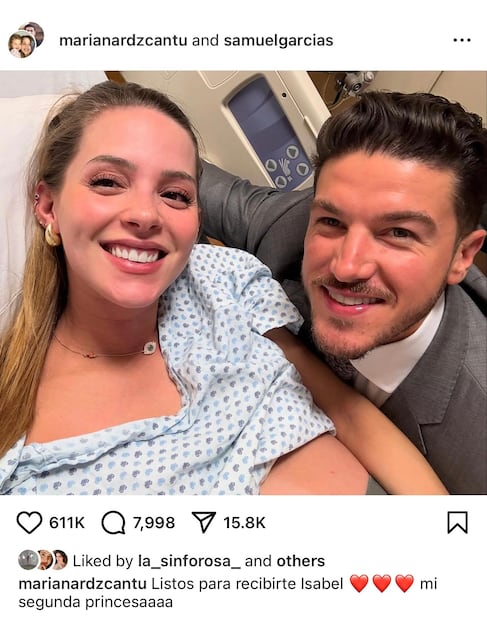 La última publicación de la pareja antes de anunciar que ya había nacido Isabel. Foto: Instagram