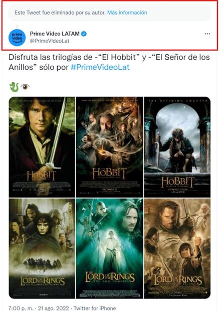 ¿Se arrepintió? Amazon borra tuit donde lanza indirecta a HBO tras estreno de "La Casa del Dragón"