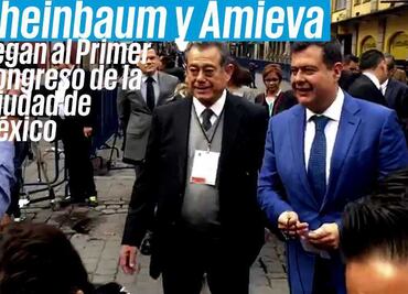 Sheinbaum y Amieva llegan a la instalación del Primer Congreso de la Ciudad de México