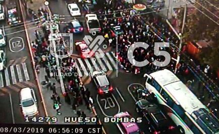 Encapuchados toman Prepa 5 por Día Internacional de la Mujer