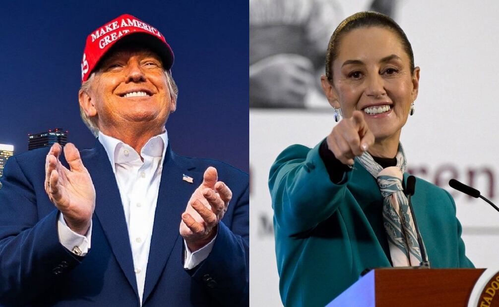 Donald Trump y Claudia Sheinbaum Fotos: Archivo