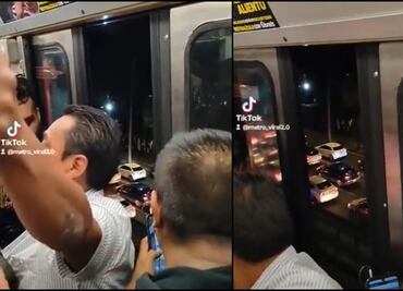 VIDEO. Se abren las puertas de convoy en tramo elevado de Línea 9 del Metro