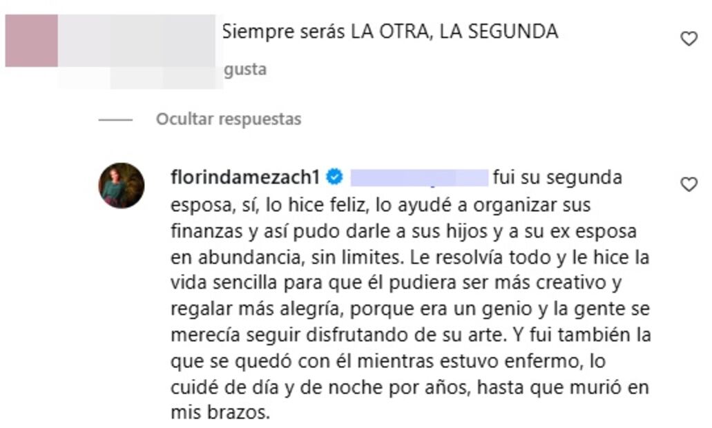 Florinda Meza responde a las críticas en redes sociales. Foto: Instagram oficial.