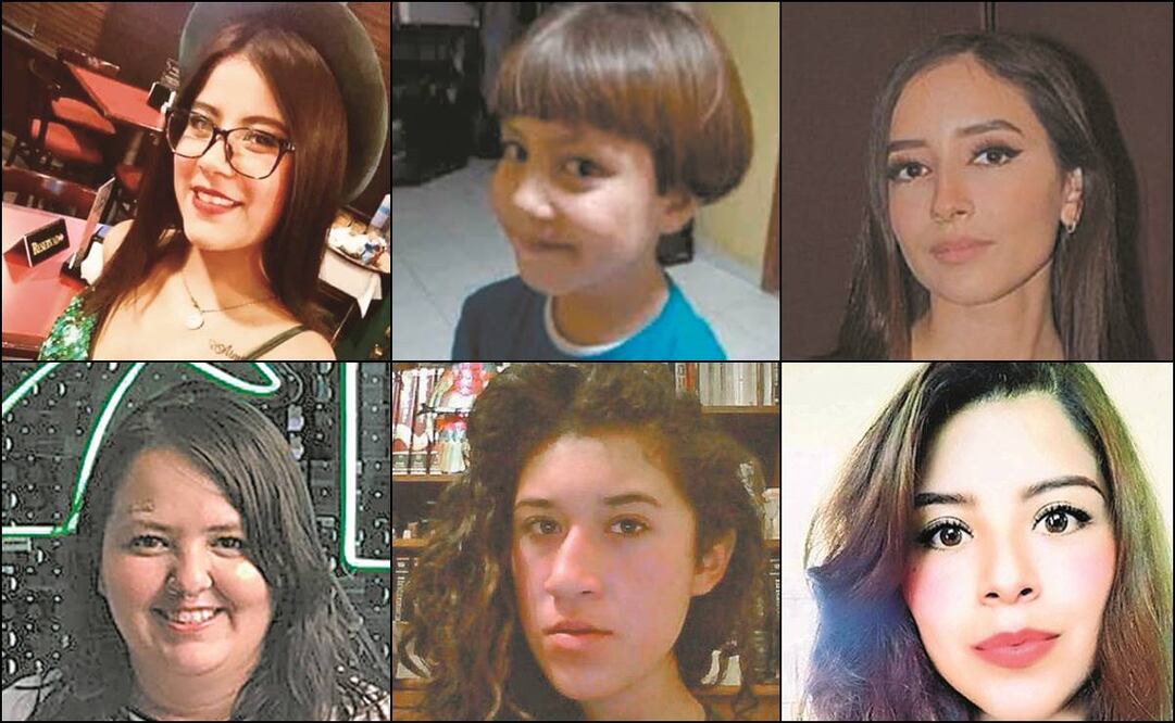 Ariadna, Fátima, Debanhi, Luz Raquel, Lesvy, Ingrid. Foto: Archivo/ EL UNIVERSAL.