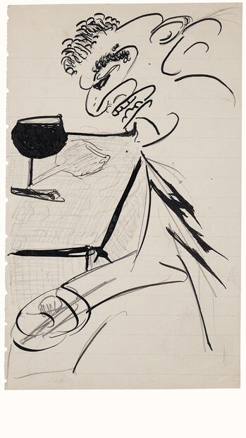 Después de un largo juicio, en 2019 la Biblioteca Nacional de Israel abrió al público los dibujos y manunscritos de Kafka. Crédito de imagen: The Literary Estate of Max Brod, National Library of Israel, Jerusalem. © Ardon Bar-Hama