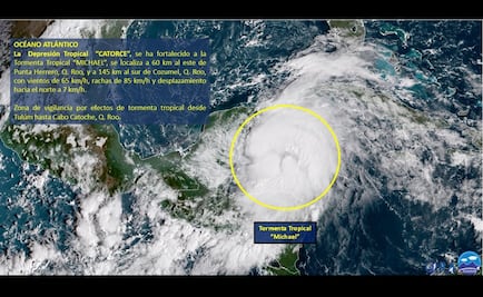 Se forma tormenta tropical "Michael" en costas de Quintana Roo