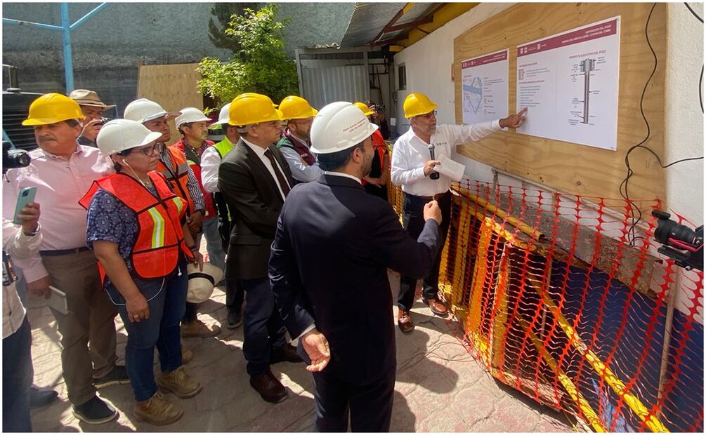 El pozo dotará de 40 litros por segundo de caudal a la red hidráulica del Barrio del Niño Jesús, ubicado en la zona centro de la alcaldía Coyoacán. Foto: Especial