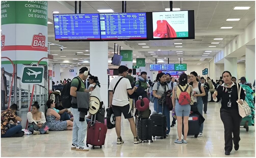 En el Aeropuerto Internacional de Cancún, Quintana Roo se normaliza tras el paso del huracán "Milton" (08/10/2024). Foto: Adriana Varillas / EL UNIVERSAL