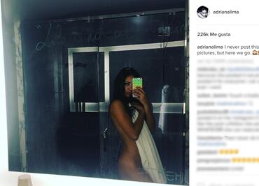 Adriana Lima comparte foto al desnudo