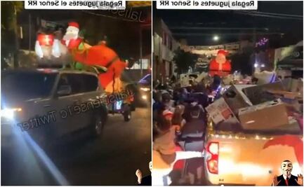 VIDEO: Con desfile navideño, presuntos miembros del CJNG se pasean por calles de Jalisco 