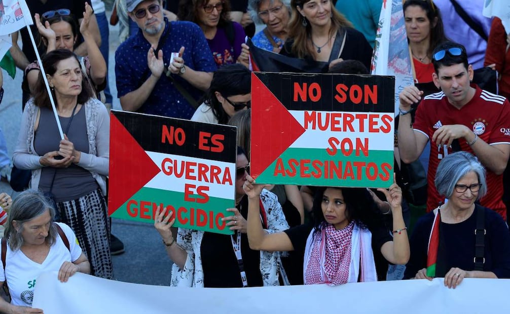 Manifestación en apoyo a Palestina. Foto: EFE/ Kai Forsterling