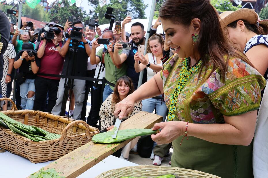 “El nopal es el único producto agrícola en el que la Ciudad de México es autosuficiente, todo lo demás lo tenemos que traer de otras partes del país. Así que, estamos obligados a apoyar a la producción y al consumo", insistió Brugada Molina.