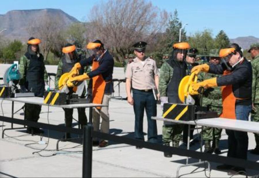 Sedena destruye más de tres mil 600 armas en Saltillo
